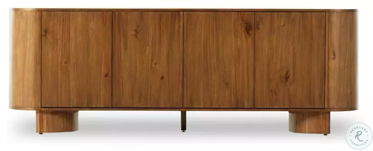 Paden Seasoned Brown Acacia 4 Door Sideboard