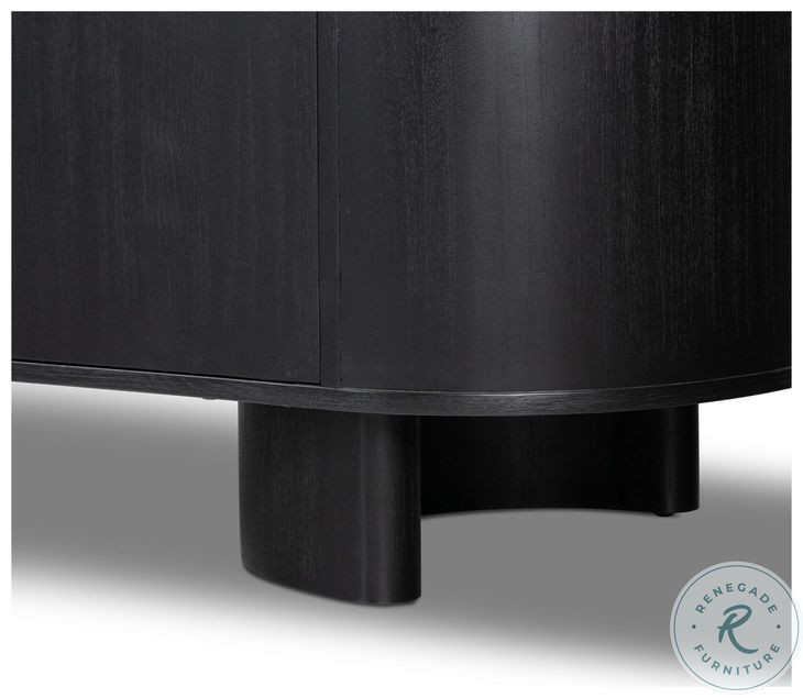 Paden Aged Black Acacia 4 Door Sideboard