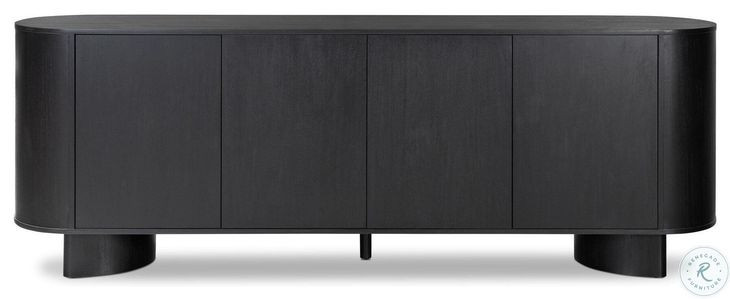 Paden Aged Black Acacia 4 Door Sideboard