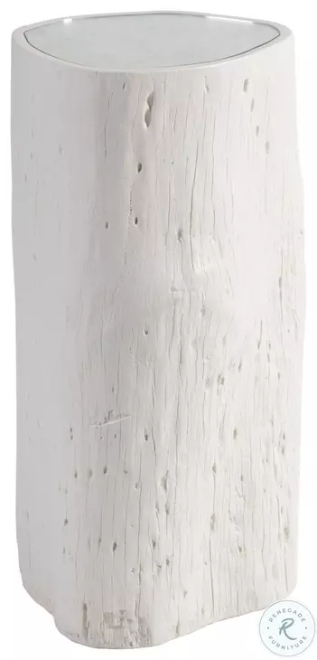 Signature Designs Dry Gesso White Asymmetrical Capitola Spot Table