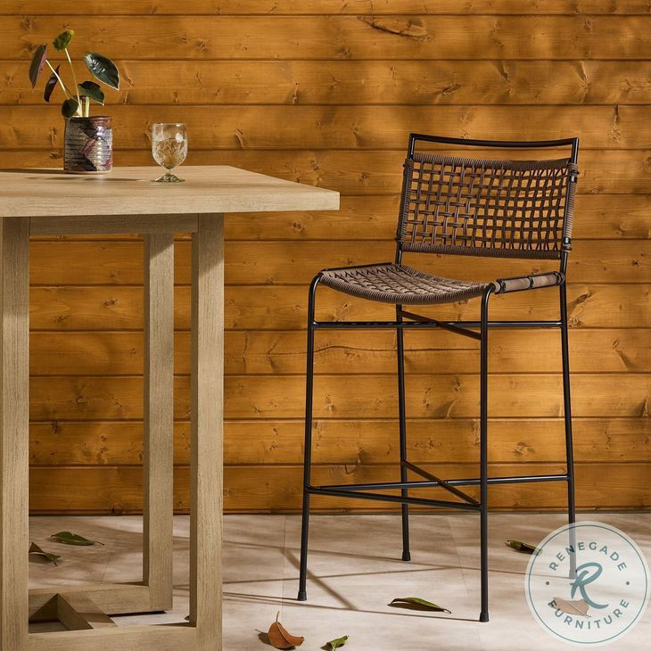 Wharton Earth Rope Outdoor Bar Stool