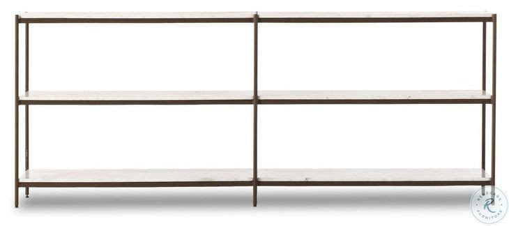 Felix Antique Brass 78" Large Console Table