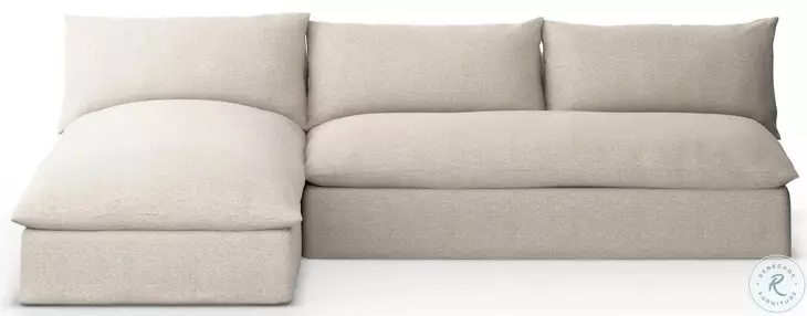 Grant Faye Sand Performance Fabric Outdoor 2 Piece Sectional