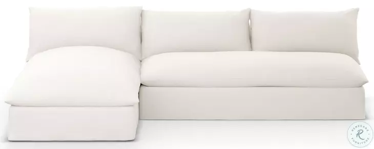 Grant Faye Cream Performance Fabric Outdoor 2 Piece Sectional