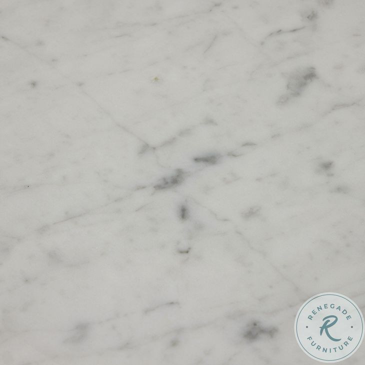 Paden Italian White Marble 78" Large Console Table