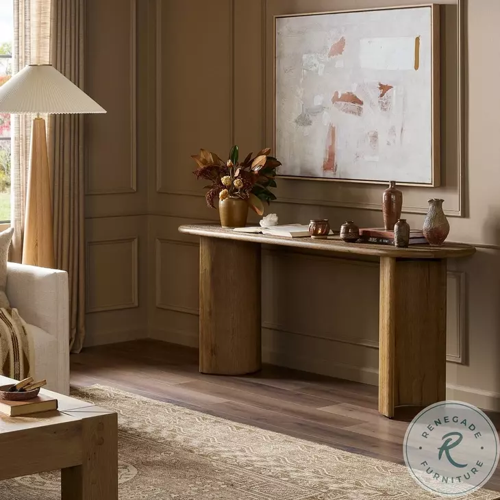 Paden Worn Oak 78" Large Console Table