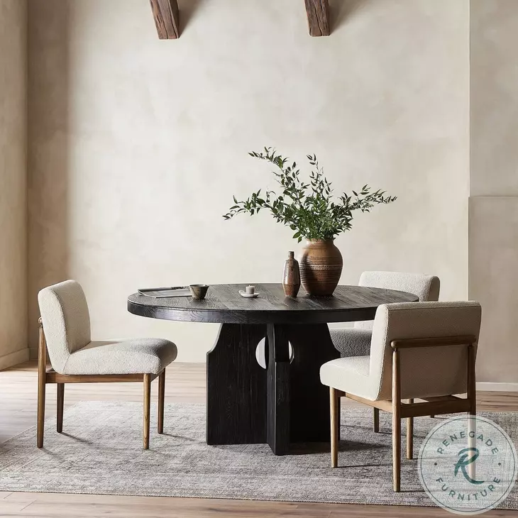 Allandale Reclaimed Black Elm 60" Round Dining Table