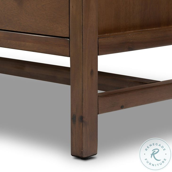 Sullivan Saddle Tan Veneer 3 Drawer Nightstand