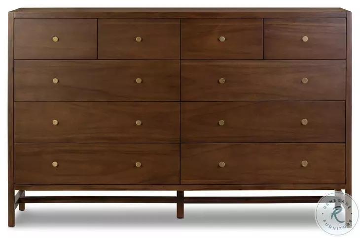 Sullivan Saddle Tan Veneer 10 Drawer Dresser