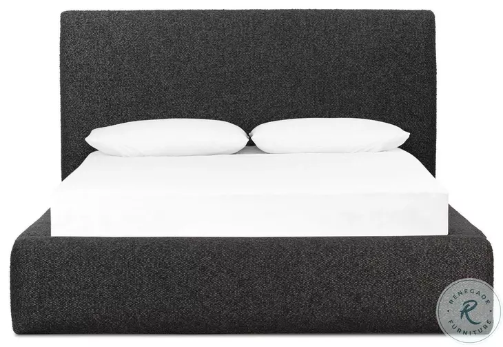 Quincy Lisbon Charcoal Performance Fabric Upholstered Bedroom Set