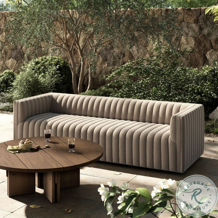 Augustine Casa Grey 96" Upholstered Outdoor Sofa