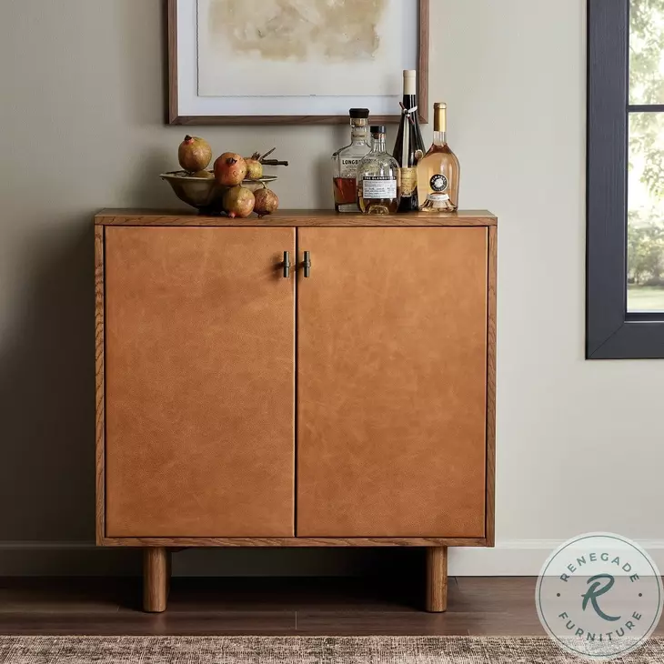 Posada Amber Oak Veneer Small 2 Door Cabinet