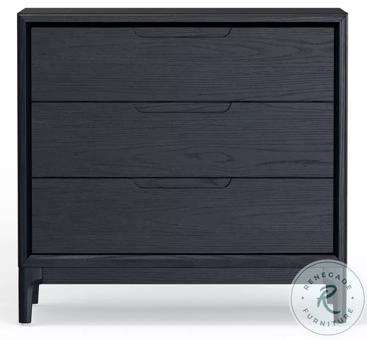 June Vintage Black 3 Drawer Chest