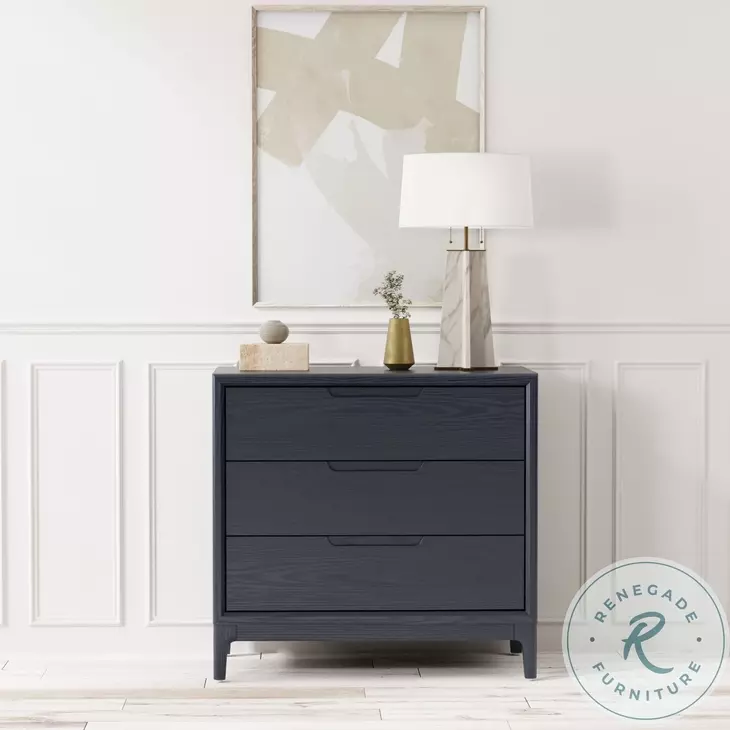 June Vintage Black 3 Drawer Chest