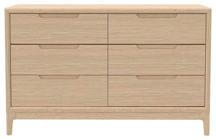 June Light Oak 6 Drawers Dresser
