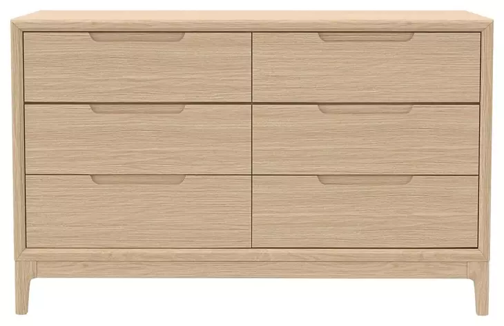 June Light Oak 6 Drawers Dresser