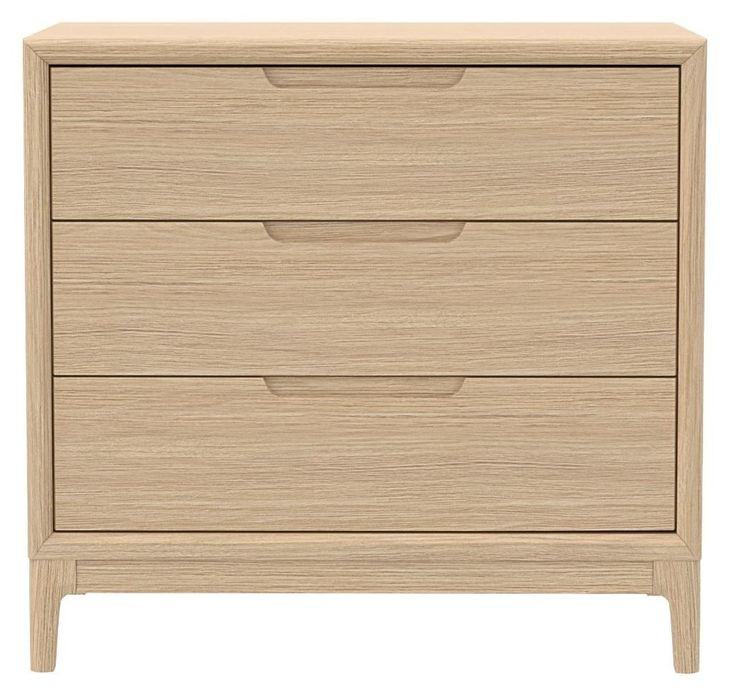 June Light Oak 3 Drawers Chest