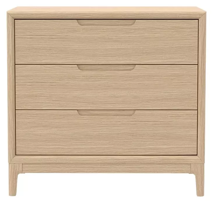 June Light Oak 3 Drawers Chest