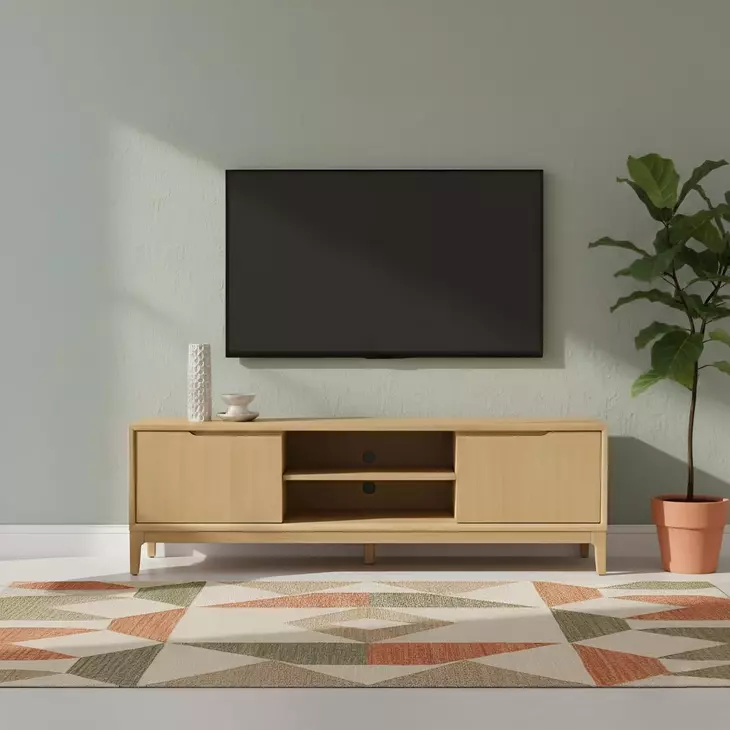 June Light Oak 72" TV Stand