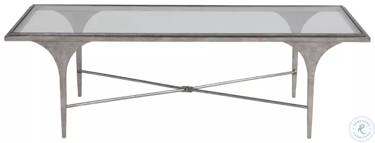 Signature Designs Antiqued Silver Rectangular Porto Cocktail Table