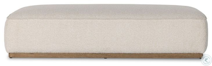 Sinclair Knoll Natural Cocktail Performance Fabric Rectangular Ottoman