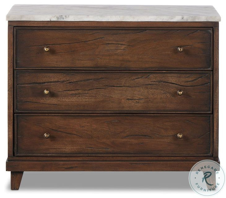 Odette Aged Belgium Bleach 3 Drawer Nightstand Coleman Furniture