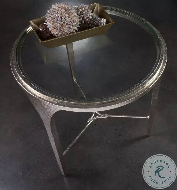 Signature Designs Champagne Round Porto End Table