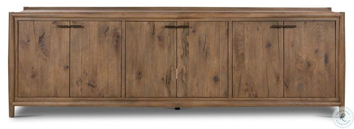 Glenview Weathered Oak Veneer 6 Door Sideboard