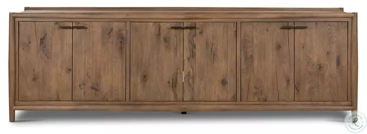 Glenview Weathered Oak Veneer 6 Door Sideboard