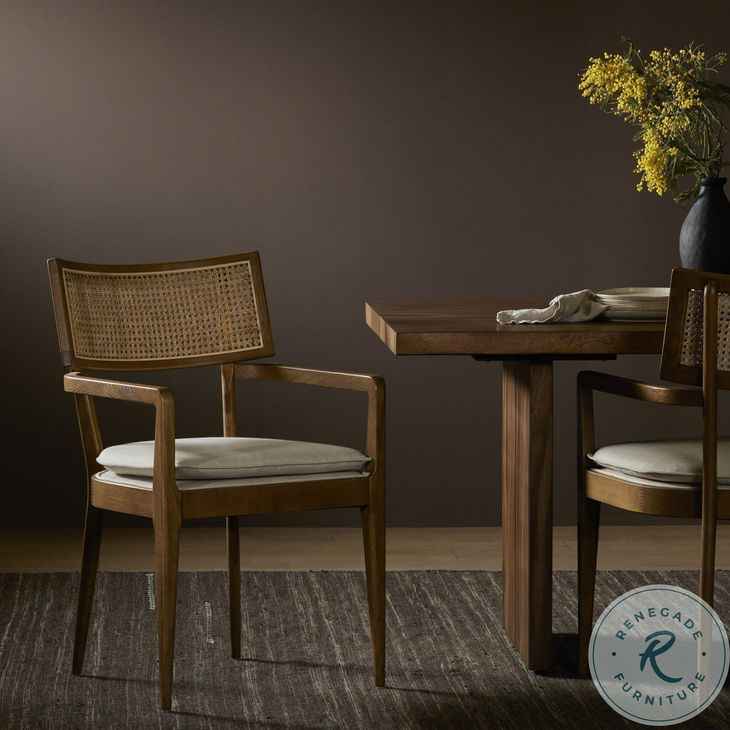 Britt Toasted Nettlewood Performance Fabric Dining Armchair