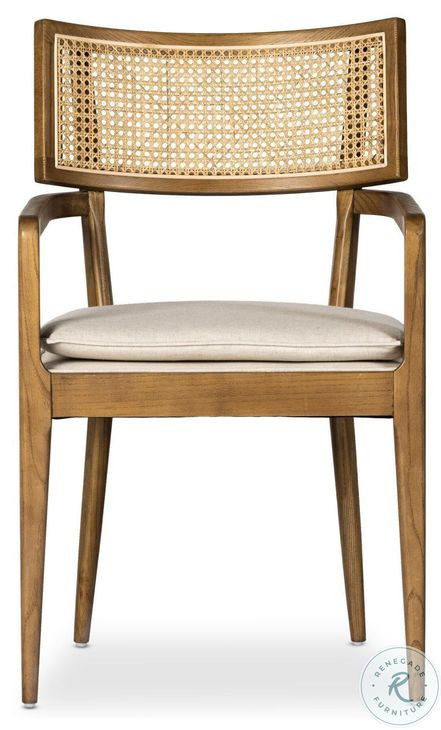 Britt Toasted Nettlewood Performance Fabric Dining Armchair