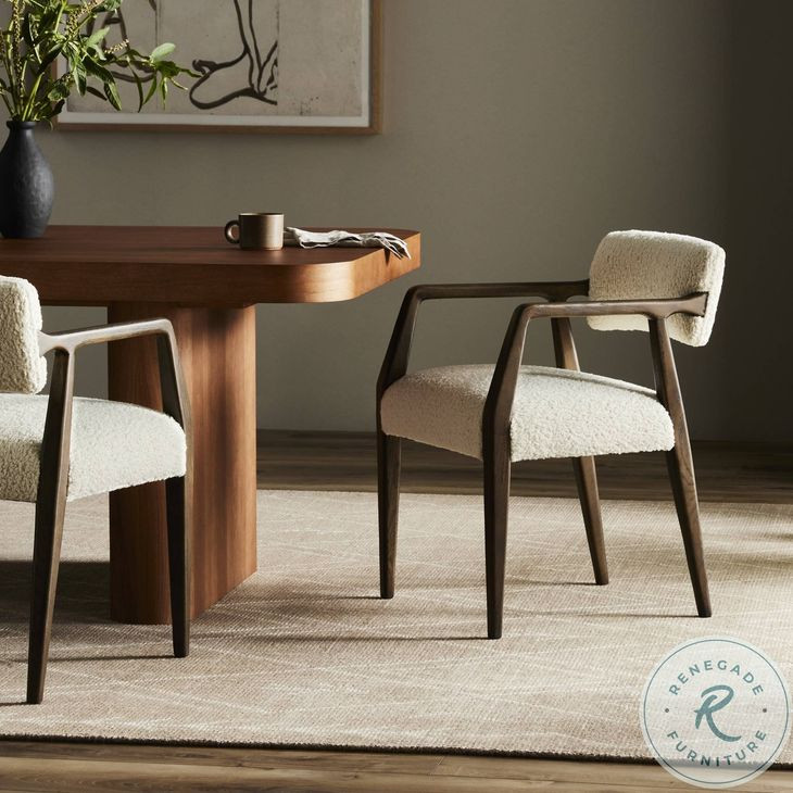 Tyler Sheepskin Natural Dining Armchair
