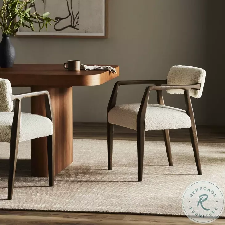 Tyler Sheepskin Natural Dining Armchair