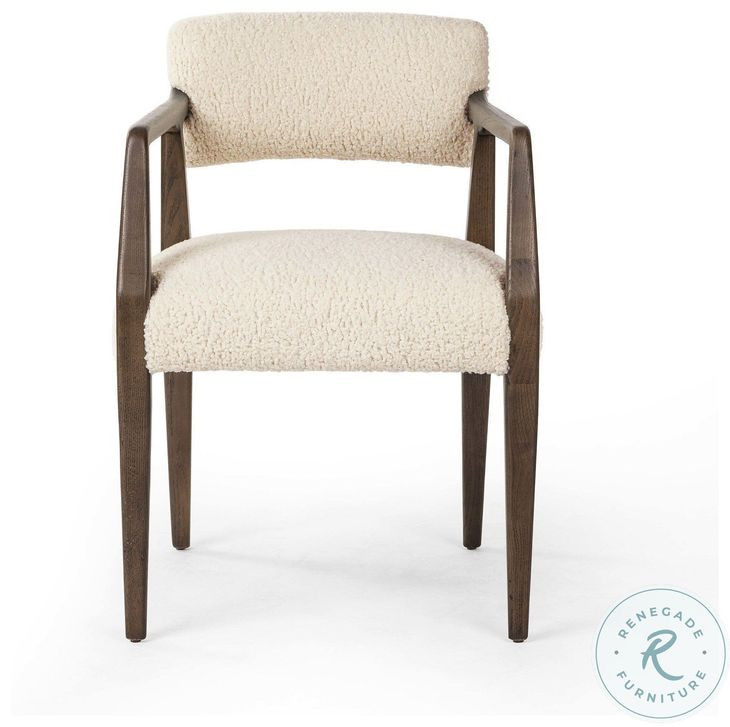 Tyler Sheepskin Natural Dining Armchair