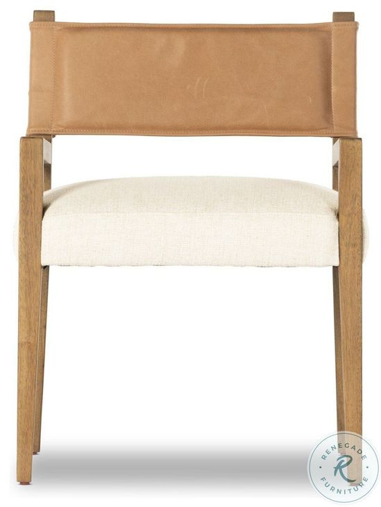 Ferris Thames Cream Performance Fabric Dining Armchair Set of 2