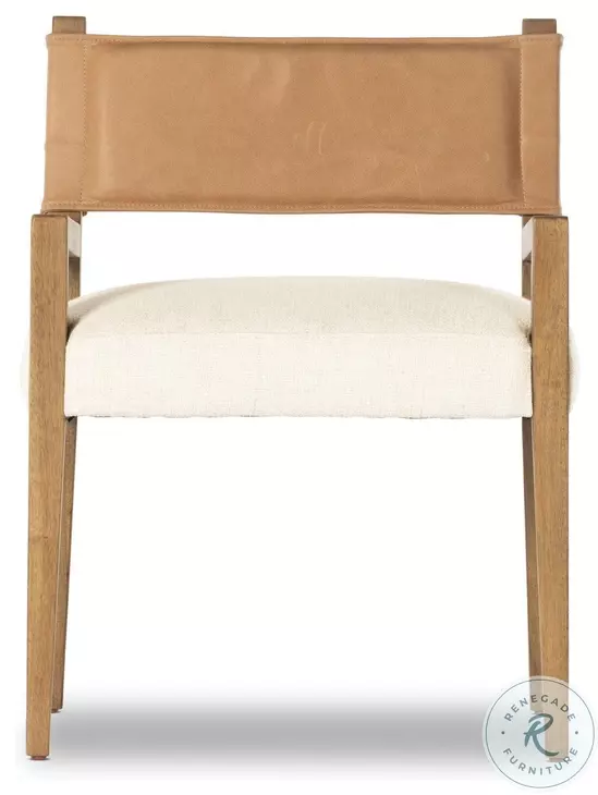 Ferris Thames Cream Performance Fabric Dining Armchair Set of 2