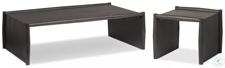 Glenview Smoked Black Oak Rectangular Occassional Table Set