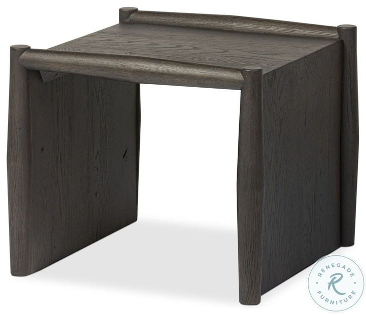 Glenview Smoked Black Oak Square End Table