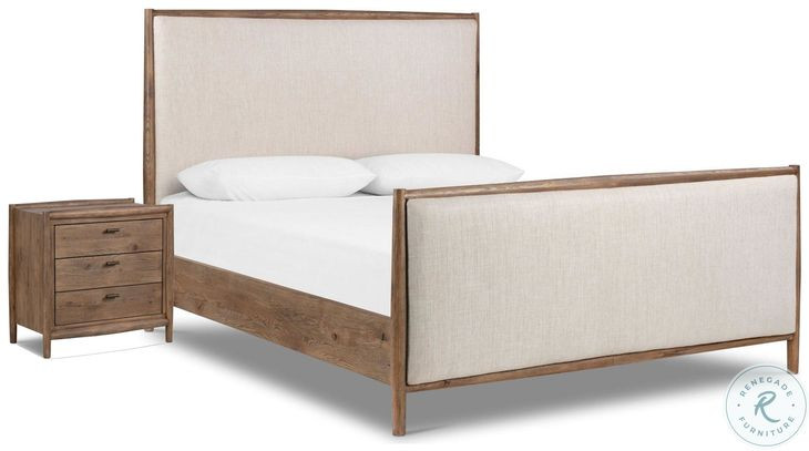 Glenview Weathered Oak Veneer Upholstered Bedroom Set