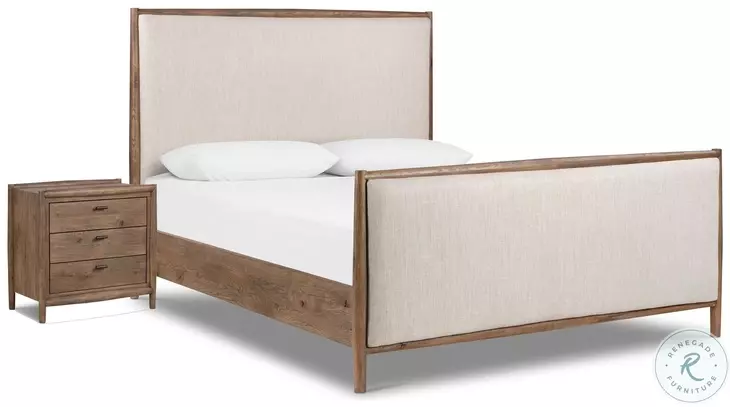 Glenview Weathered Oak Veneer Upholstered Bedroom Set