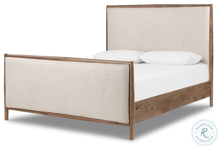 Glenview Weathered Oak Veneer Queen Upholstered Bed