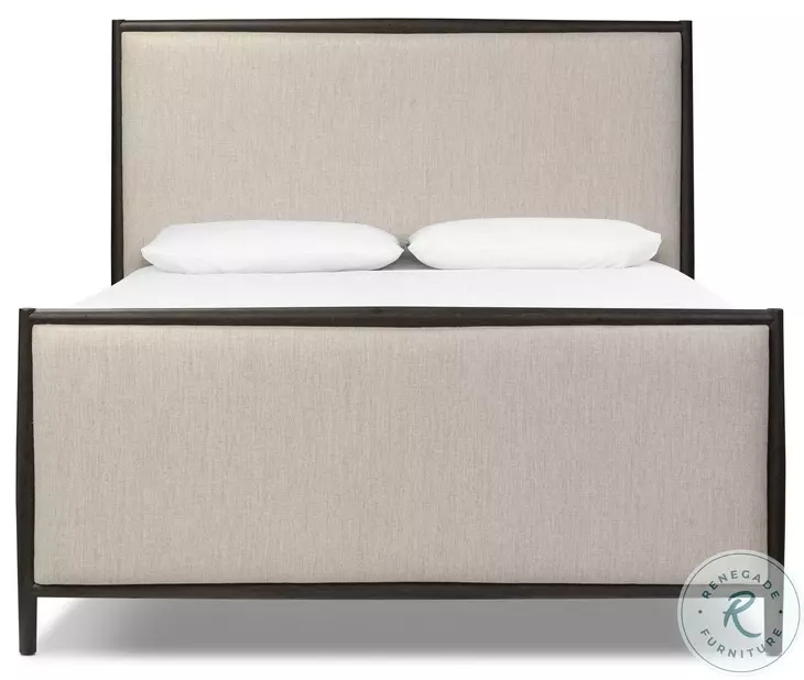 Glenview Cracked Smoked Black Veneer Upholstered Bedroom Set