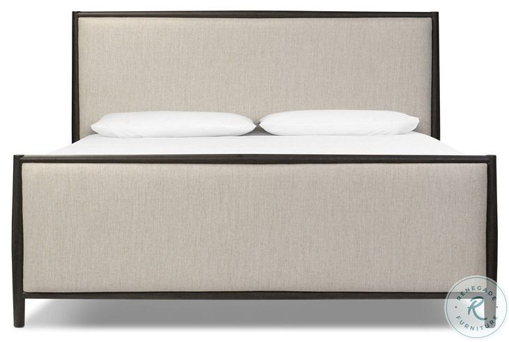 Glenview Cracked Smoked Black Veneer King Upholstered Bed