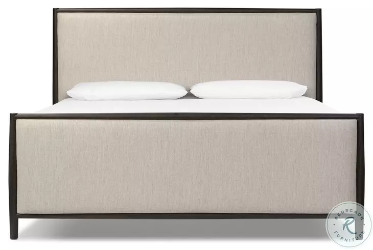 Glenview Cracked Smoked Black Veneer King Upholstered Bed
