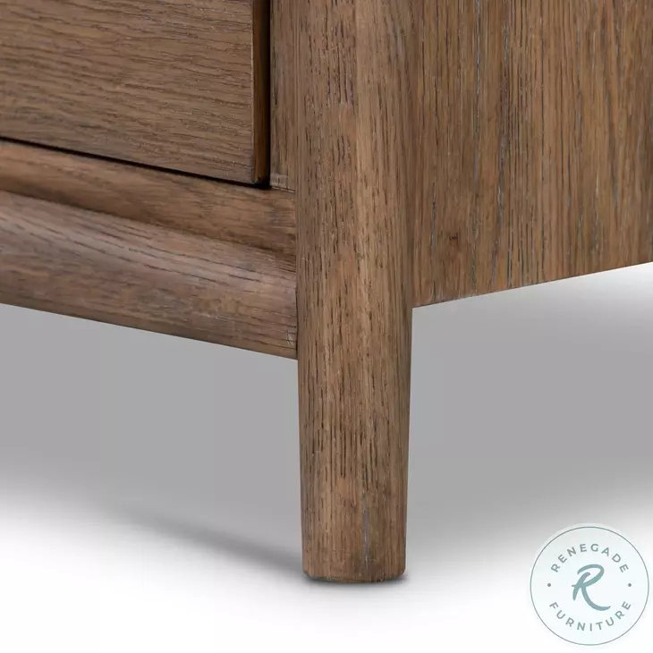 Glenview Weathered Oak Veneer 3 Drawer Nightstand