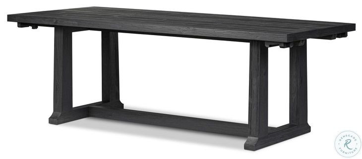 Otto Black Pine 120" Extendable Rectangular Dining Table