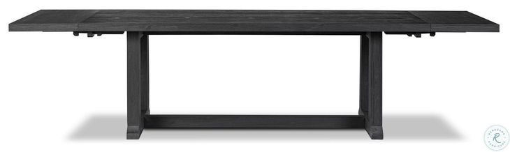 Otto Black Pine 120" Extendable Rectangular Dining Table