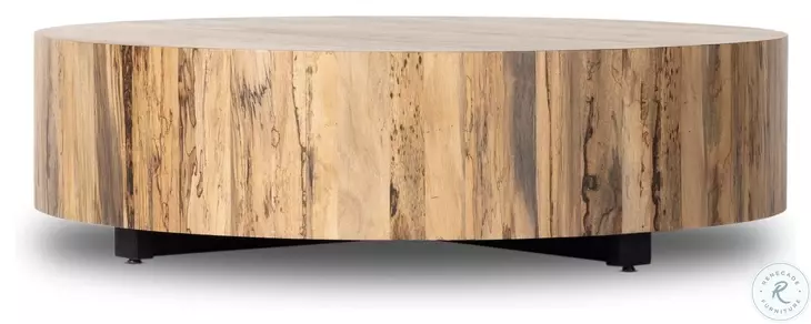 Hudson Spalted Primavera Large Round Occassional Table Set
