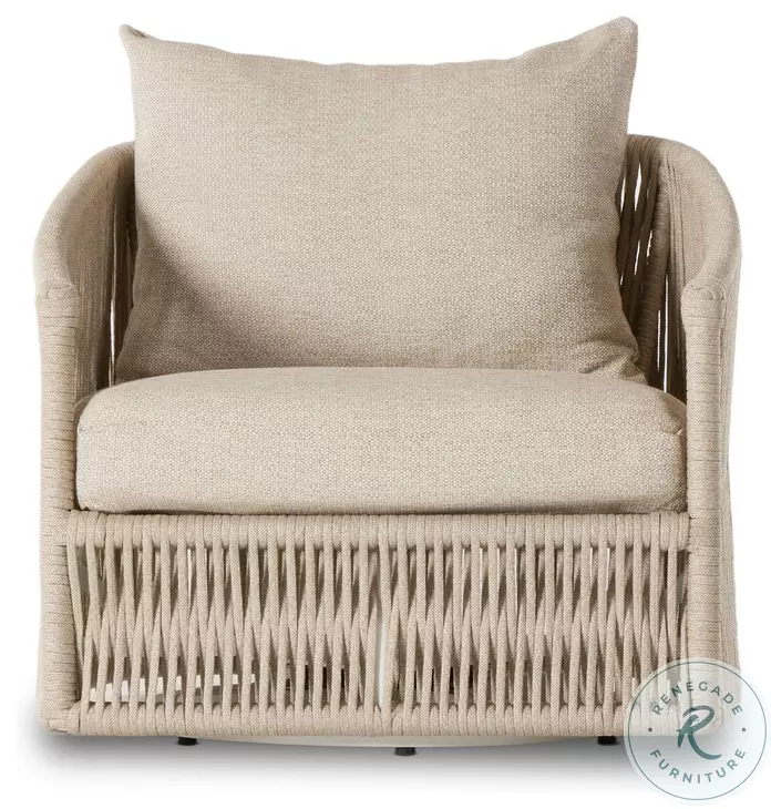 Porto Faye Sand Outdoor Swivel Chair