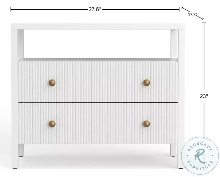 Marsha Coconut Milk 2 Drawer Nightstand